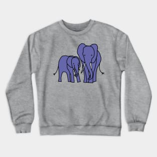 Very Peri Periwinkle Blue Elephants Color of the Year 2022 Crewneck Sweatshirt